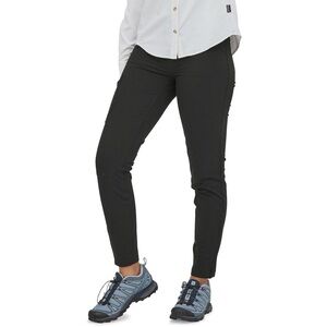 Patagonia Woman Black Skyline Traveler Nylon Zip Hem Pants US10 Hiking Outdoor